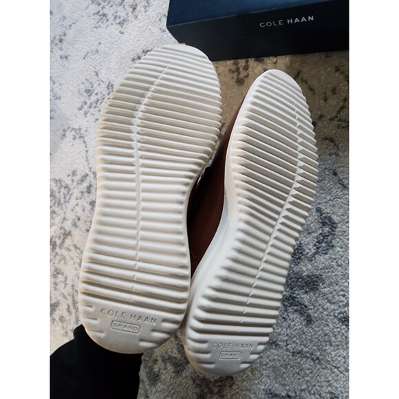 Cole Haan,Grand+ Plain Toe Oxford Mens Size 8.5 M British Tan Leather Shoes - Picture 7 of 9